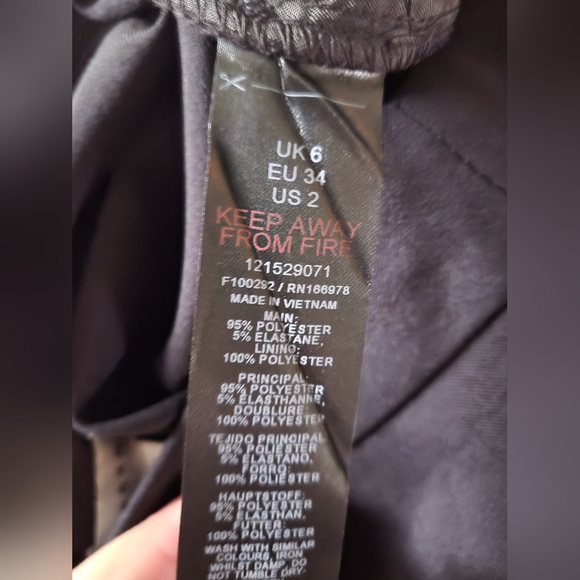 💕Topshop Womens Ultra High Rise Wide Leg Trousers Size 2‎ New Black - Picture 5 of 5